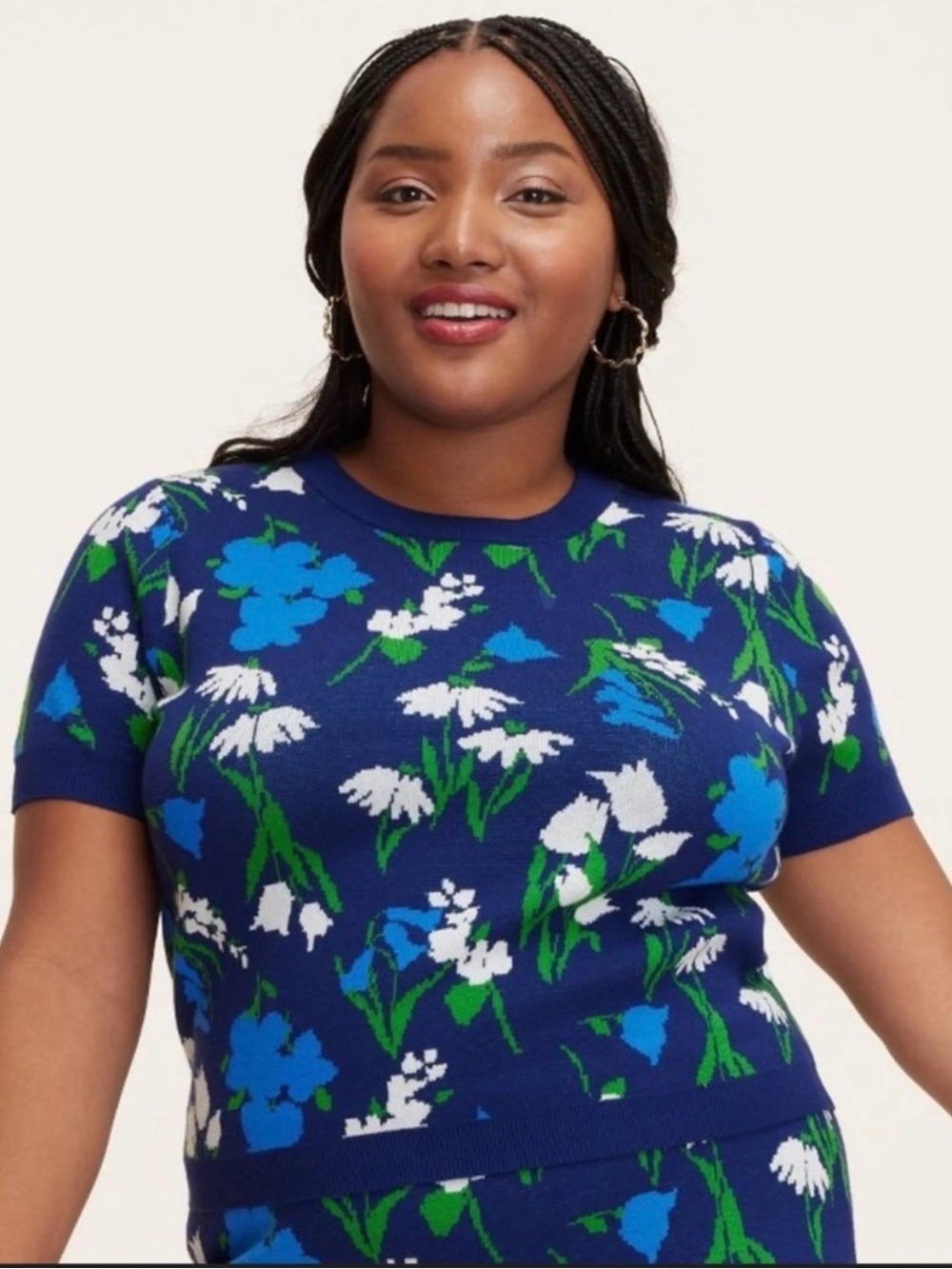 Kate Spade New York Target Navy Blue Short-Sleeve Crewneck Sweater Short Sleeve